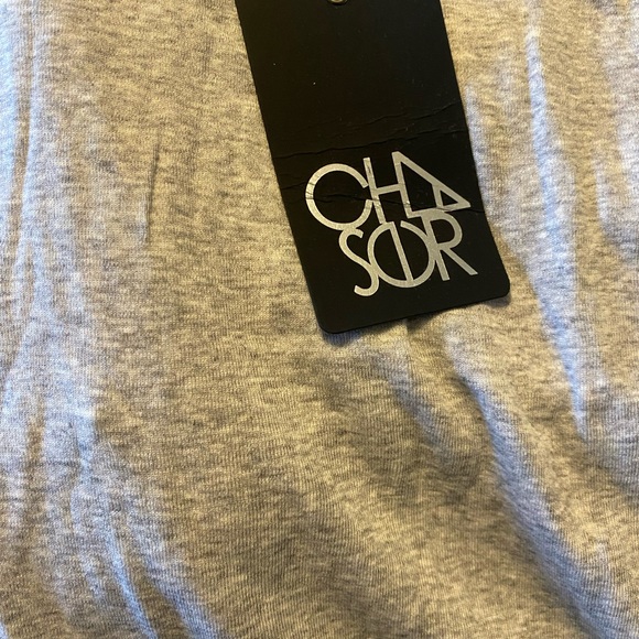 NWT Chaser Heather Gray Ruffle Sleeve Long Sleeve Top Women's SZ M Crewneck - Picture 4 of 7